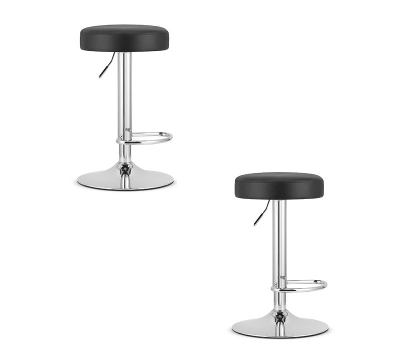 Hoker Rojst - Similicuir Noir/base Chromée X 2 46x40x42