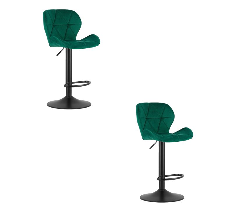 Hoker West - Velours Vert/base Noire X 2 50x48x45