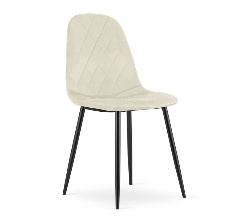 Chaise Asti - Velours Beige X 1 60x40x50
