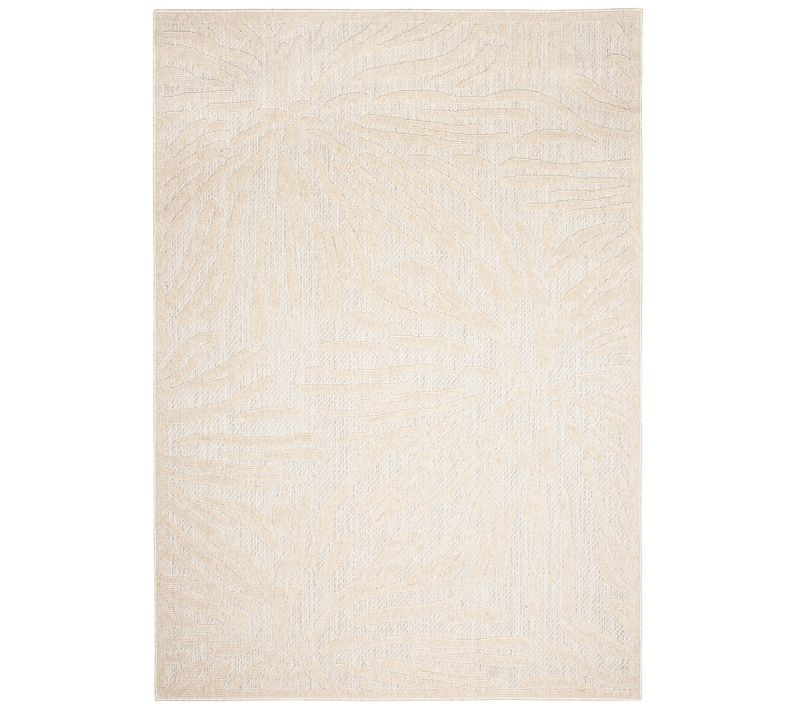 Tapis Extérieur Intérieur 3d Beige Abstrait Fleur 80 X 150 Cm Viera