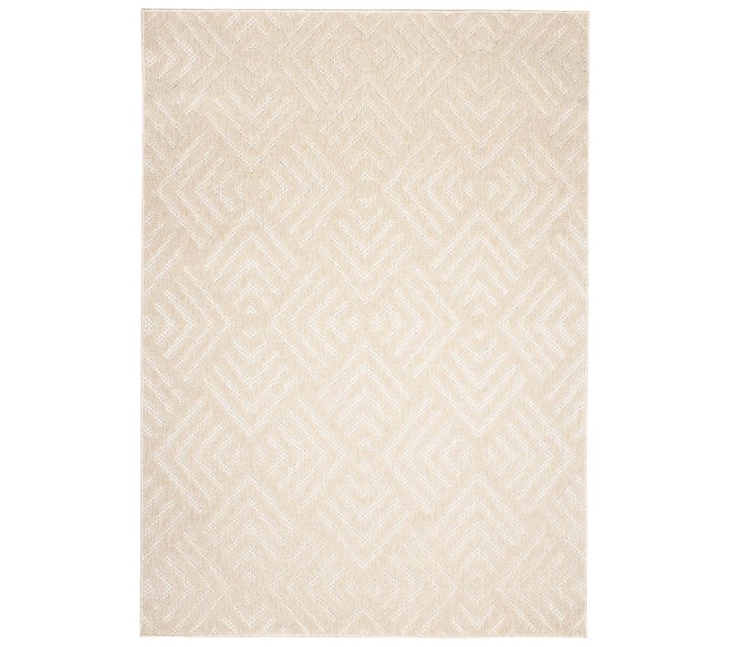 Tapis Extérieur Intérieur Beige Crème 3d Boucle 80 X 150 Cm Viera