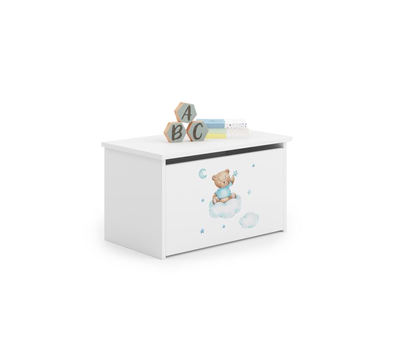 Coffre À Jouets "daria" / Conteneur De Jouets Blanc