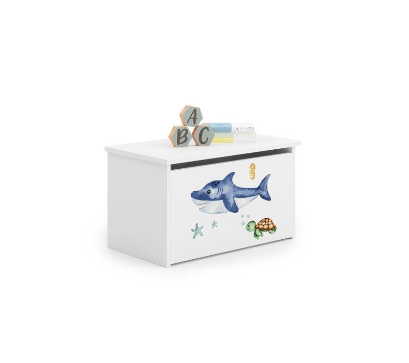 Coffre À Jouets "daria" / Conteneur De Jouets Blanc