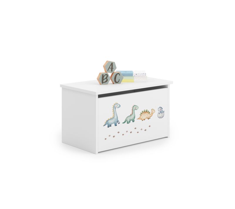 Coffre À Jouets "daria" / Conteneur De Jouets Blanc