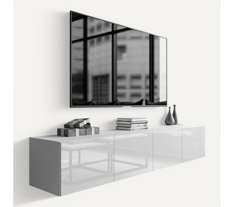 Meuble TV Bas Colgante 200 Cm, Armoire Murale