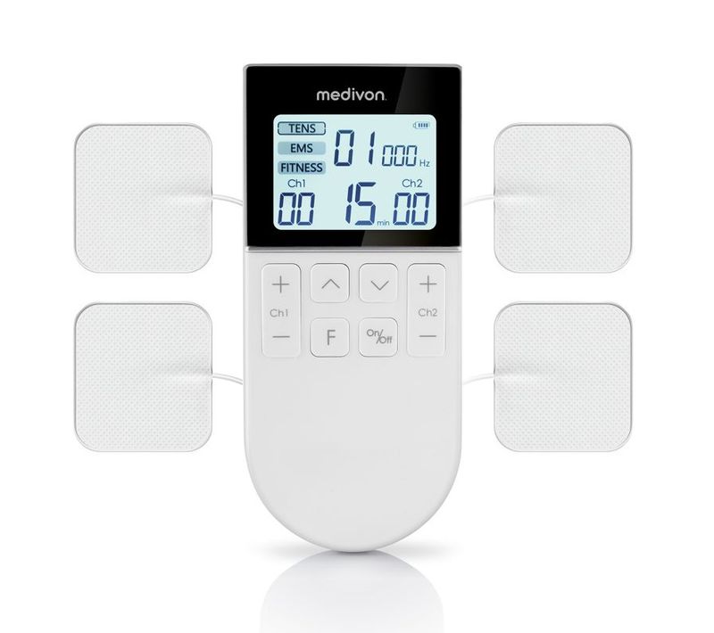 Appareil électrostimulateur écran LCD Avec 4 électrodes 3en1 Tens Ems Fitness Mv-streampro