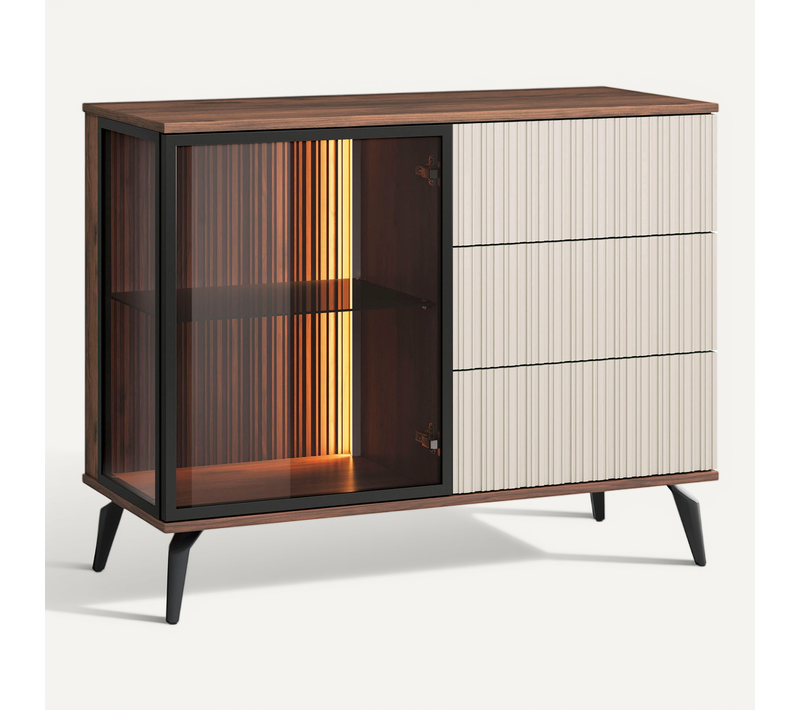 Buffet, Cachemire / Noyer Warmien, 103 X 80 X 39 Cm