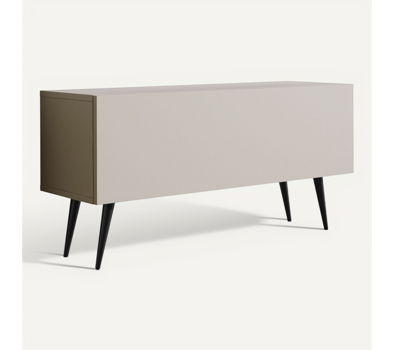 Meuble TV : Cachemire, Pieds Noirs, 100 X 52 X 32 Cm