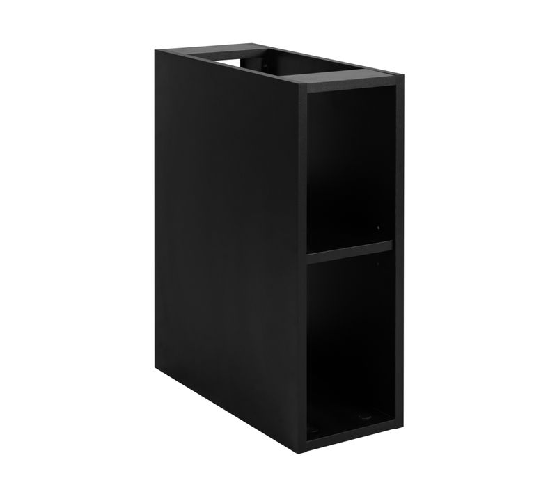Etagère De Salle De Bain, Noir Mat, 20 X 57 X 46 Cm