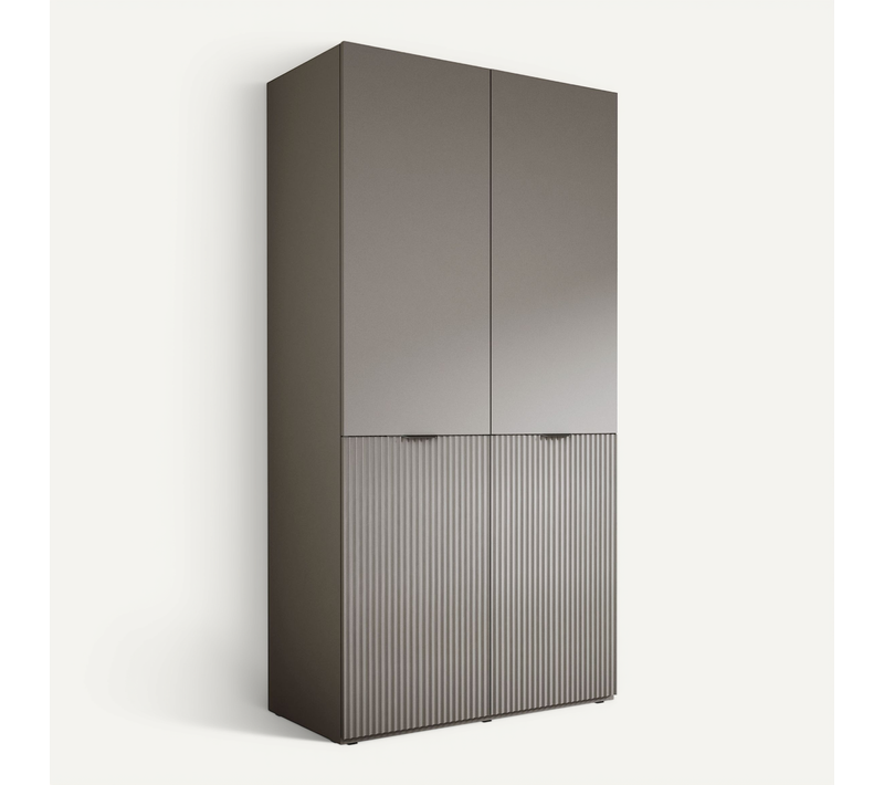 Armoire : Gris Platine, 100 X 200 X 51 Cm