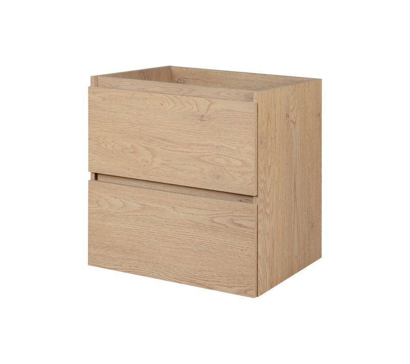 Meuble De Salle De Bain 60 Cm, Couleur : Chêne Clair, 60 X 57 X 46 Cm, Sans Plan De Travail