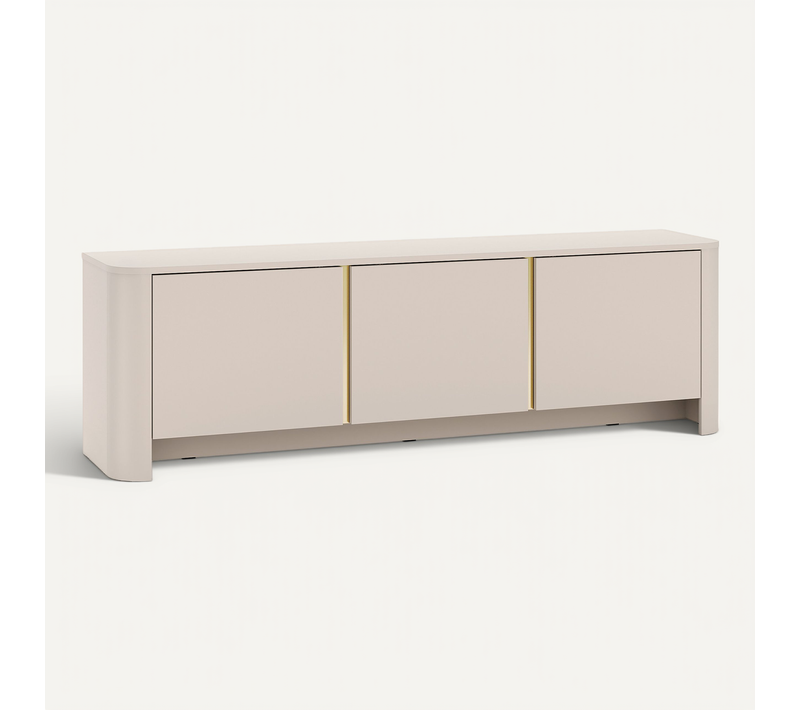 Meuble TV, Cachemire, 168 X 39 X 52 Cm, Meuble Moderne Aux Bords Arrondis