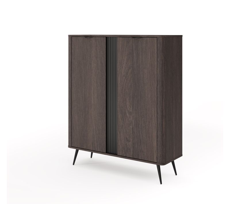 Buffet, Chêne Dunin Combiné Avec Du Noir, 113,2 X 134 X 38 Cm