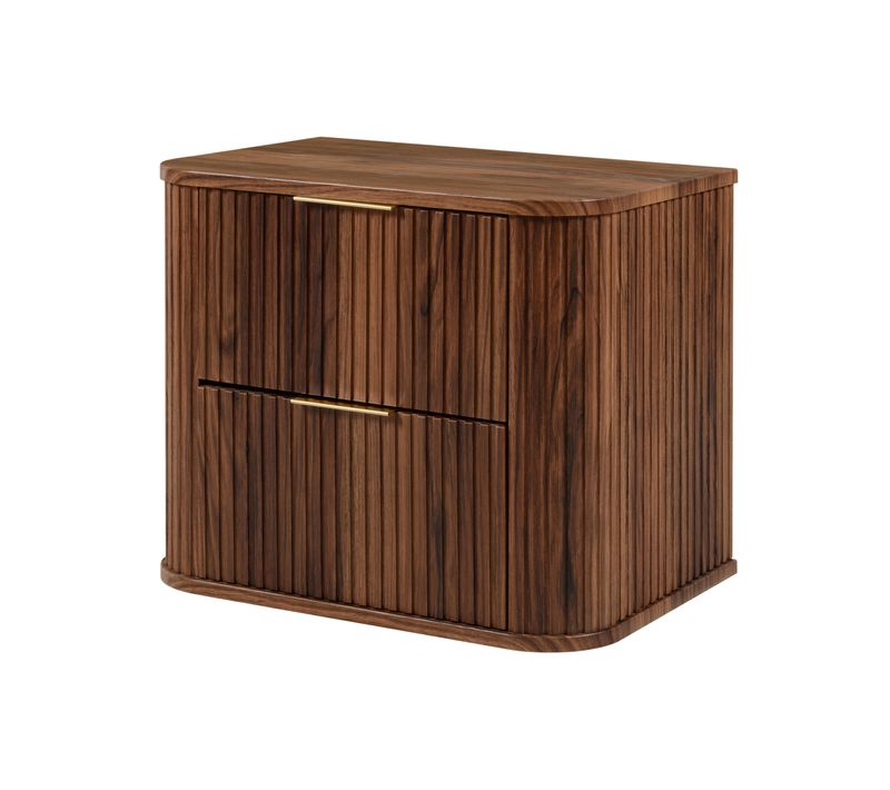 Meuble Vasque Suspendu Pour Salle De Bain, Chêne Noyer, 60 X 51,7 X 41,5 Cm