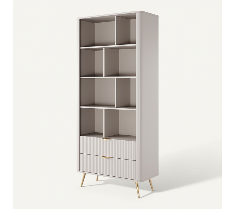 Bibliothèque : Beige, 88,2 X 38 X 193,8 Cm