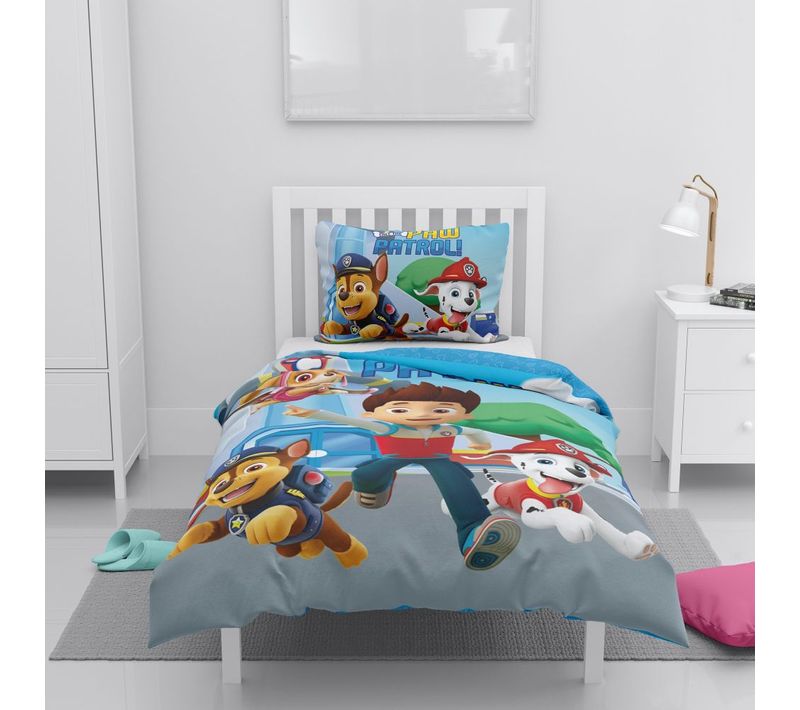 Parure De Lit Pat Patrouille Team 2 100% Coton 140x200 Cm