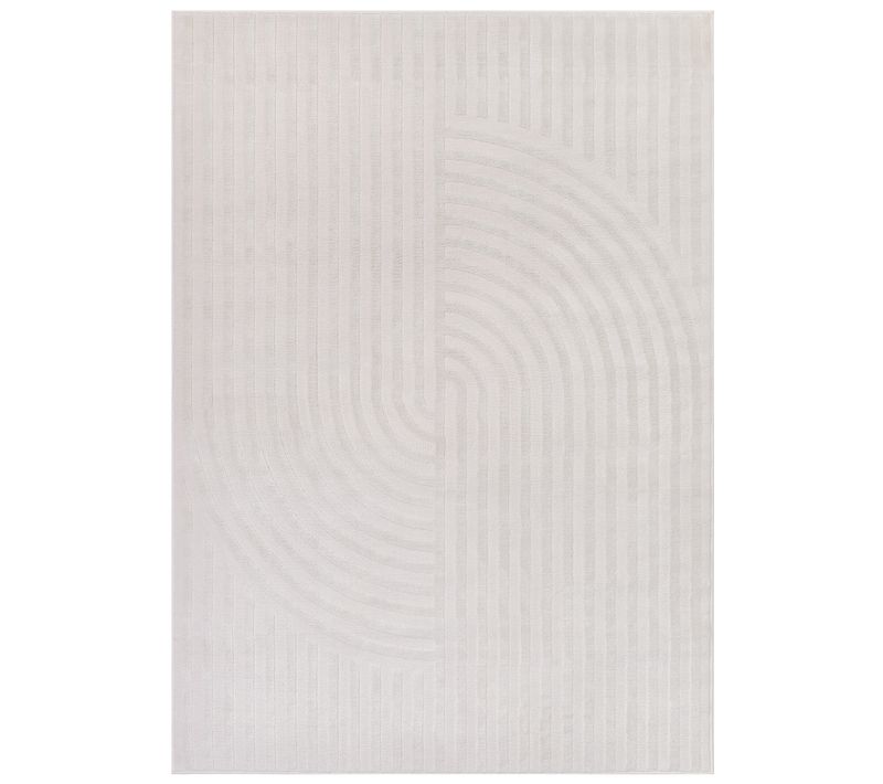 Hygge Moderne Crème Blanc Géométrique 3d 120x170cm