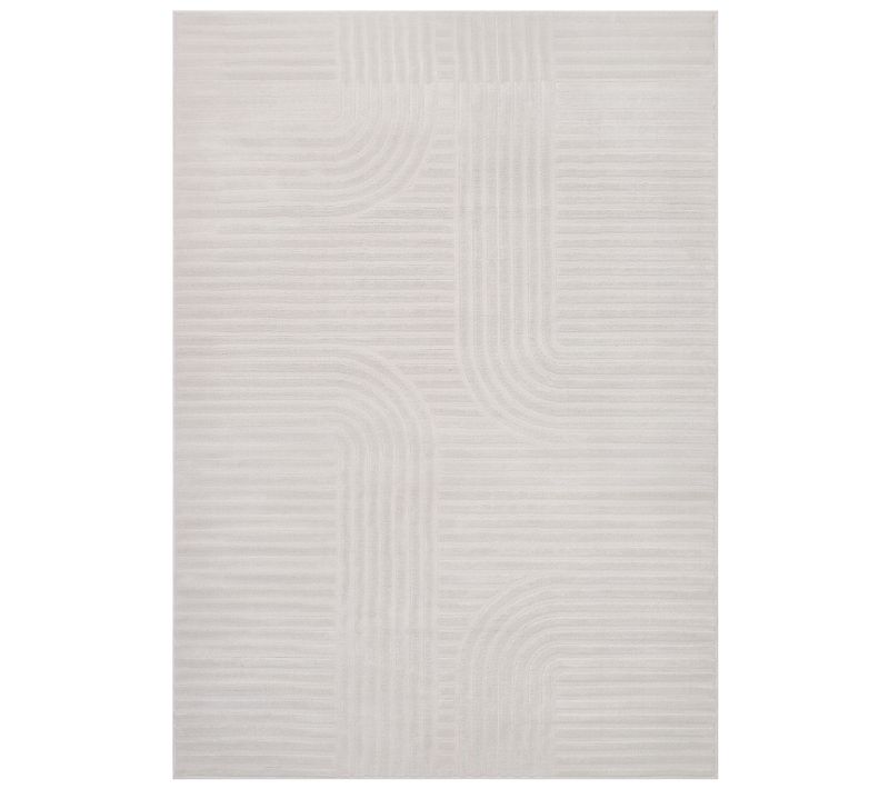 Hygge Moderne Crème Blanc Géométrique 3d 240x340cm