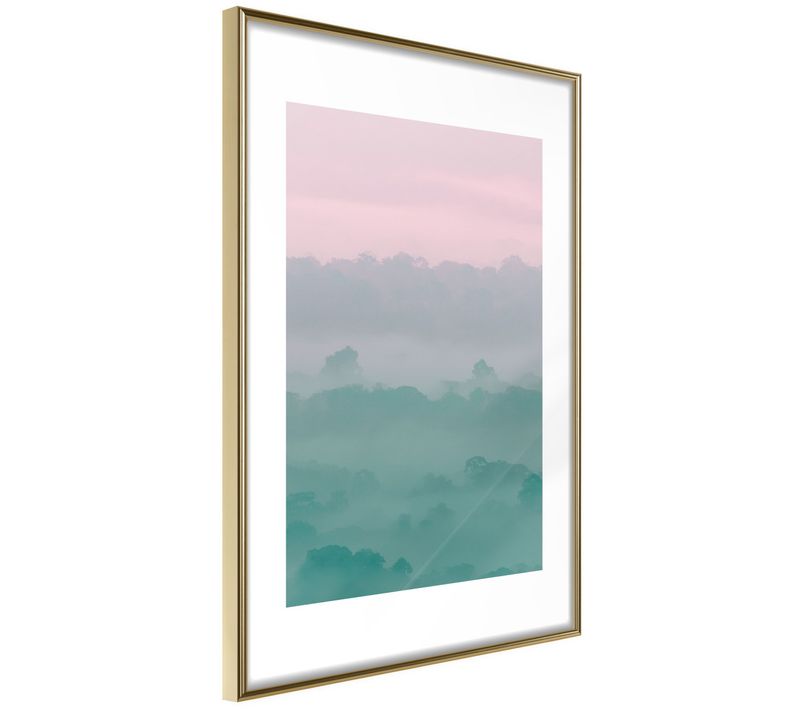 Affiche Murale Encadrée "morning Fog" 40 X 60 Cm Doré