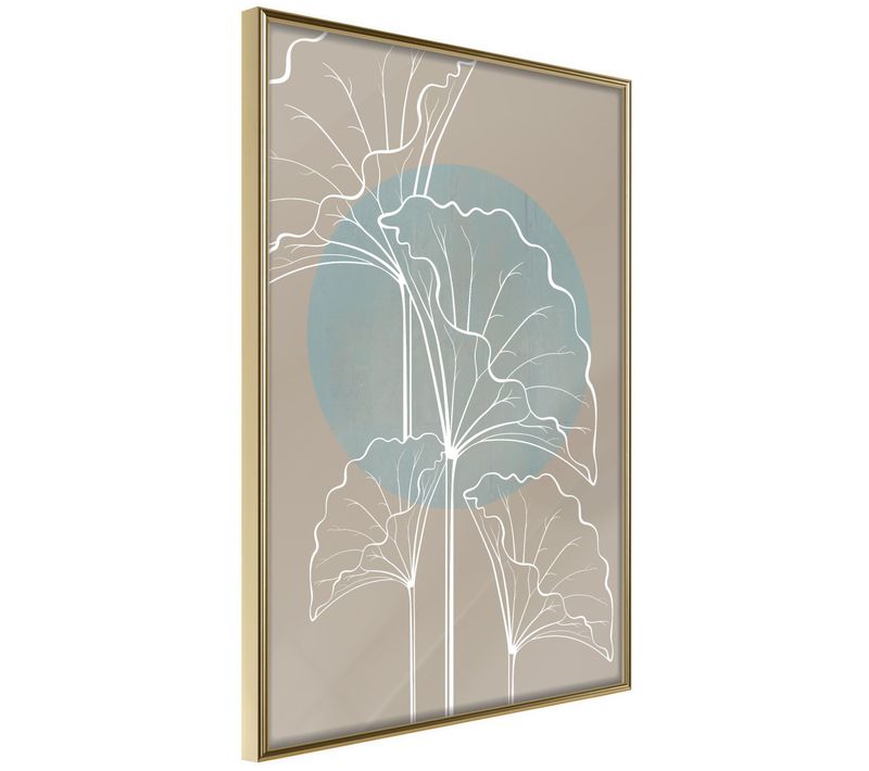 Affiche Murale Encadrée "miraculous Plant" 30 X 42 Cm Doré