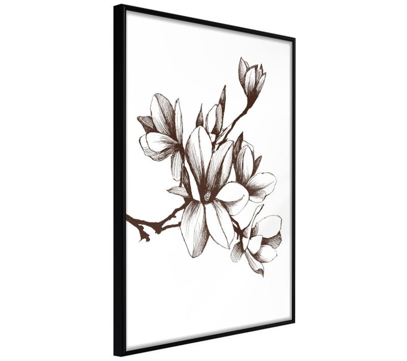 Affiche Murale Encadrée "fragrant Decoration" 21 X 30 Cm Noir