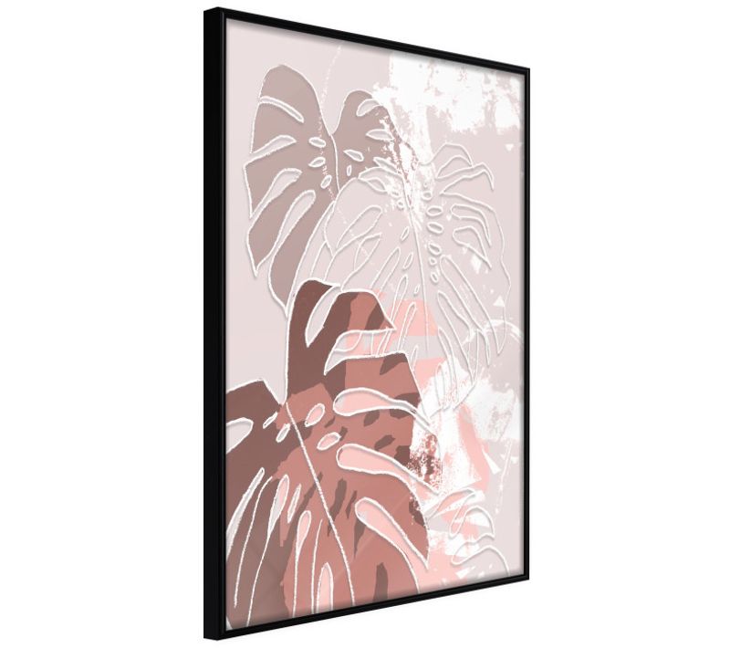 Affiche Murale Encadrée "monsteras Gathering" 21 X 30 Cm Noir