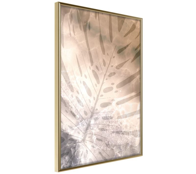 Affiche Murale Encadrée "monstera Of Dreams" 21 X 30 Cm Doré