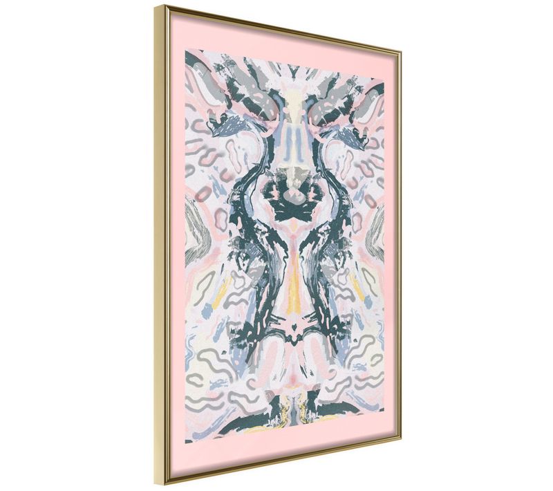 Affiche Murale Encadrée "mirror Reflection" 30 X 42 Cm Doré