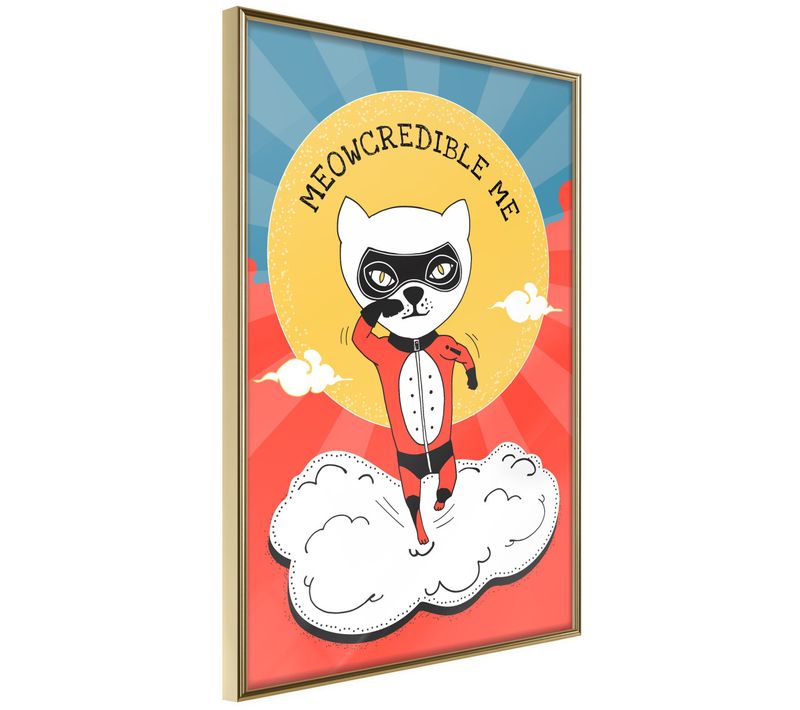 Affiche Murale Encadrée "costume Party" 30 X 42 Cm Doré