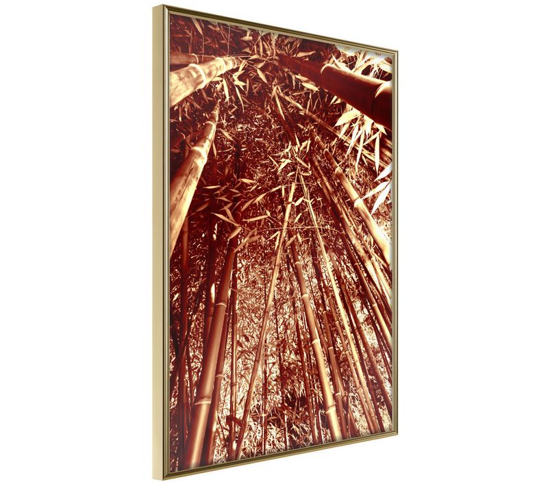 Affiche Murale Encadrée "asian Forest" 40 X 60 Cm Doré