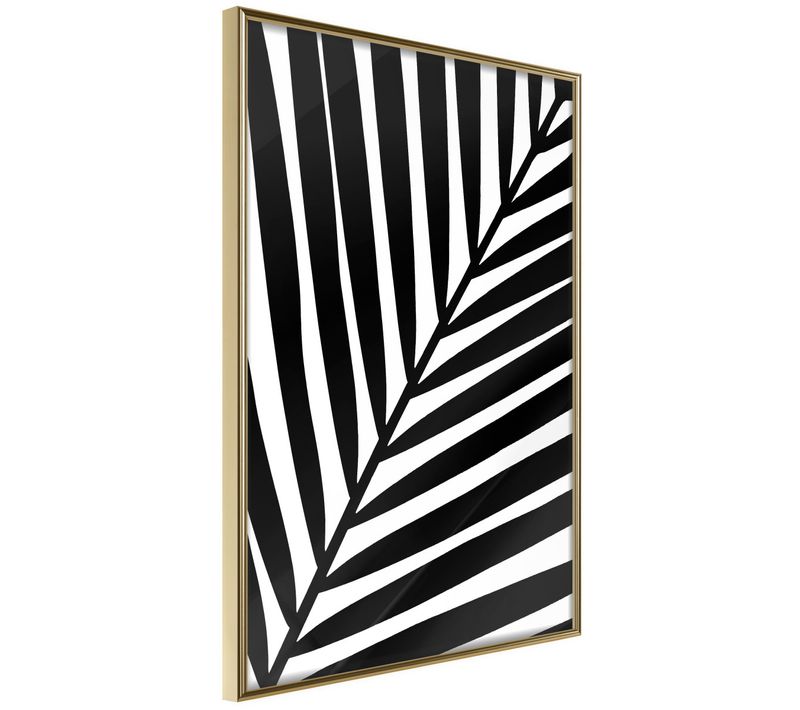 Affiche Murale Encadrée "black Palm" 40 X 60 Cm Doré