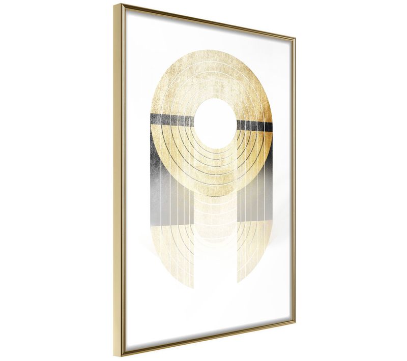 Affiche Murale Encadrée "retro Records" 40 X 60 Cm Doré
