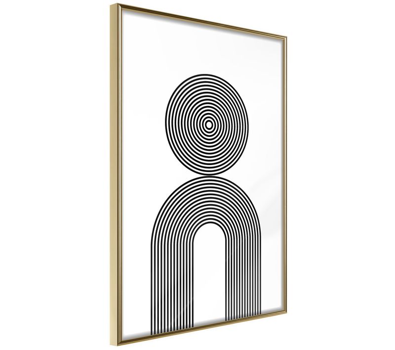 Affiche Murale Encadrée "internal Balance" 40 X 60 Cm Doré