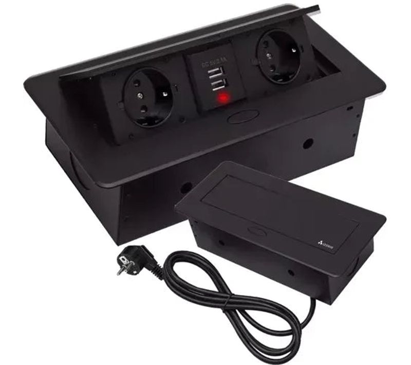 Double Prise Encastable Pour Plan De Travail Avec Port USB