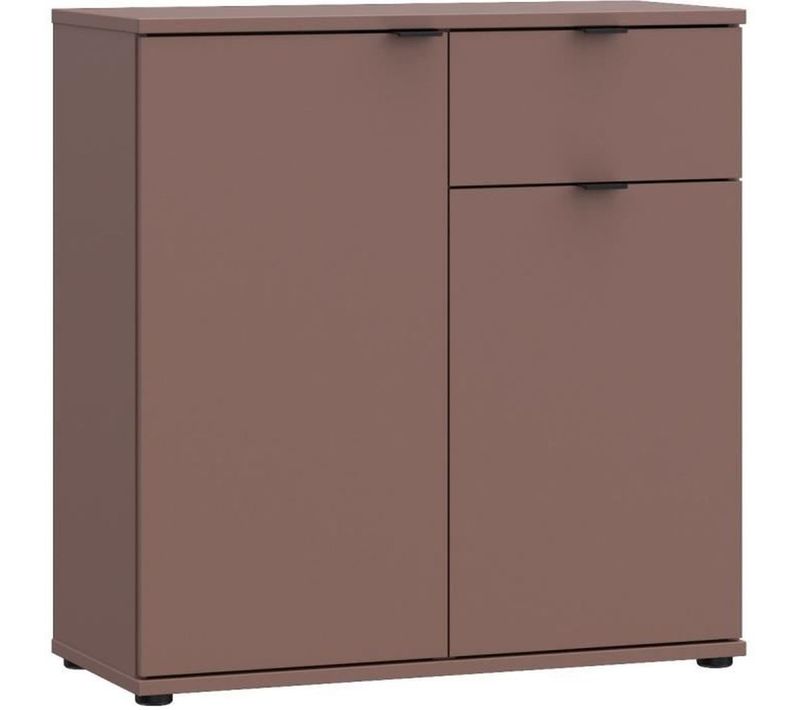Commode Ganymede 2 Portes 1 Tiroir - Terracotta 80,1×34,1×82,3 Cm