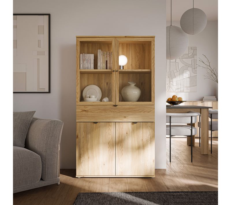 Vitrine UNIK Imitation chêne