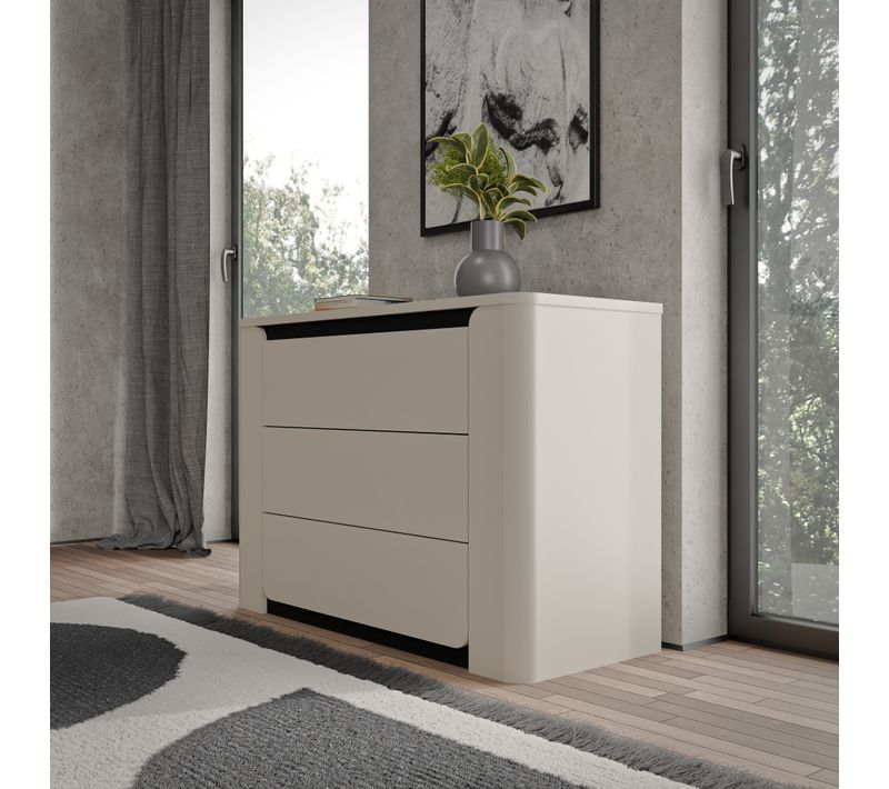 Commode 3 tiroirs VICTOR sable