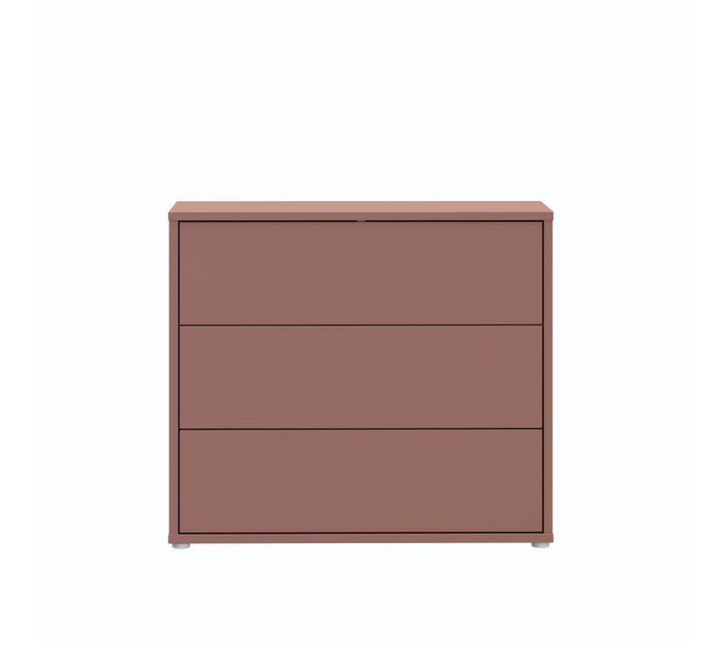 Commode 3 tiroirs CANELLE terracotta