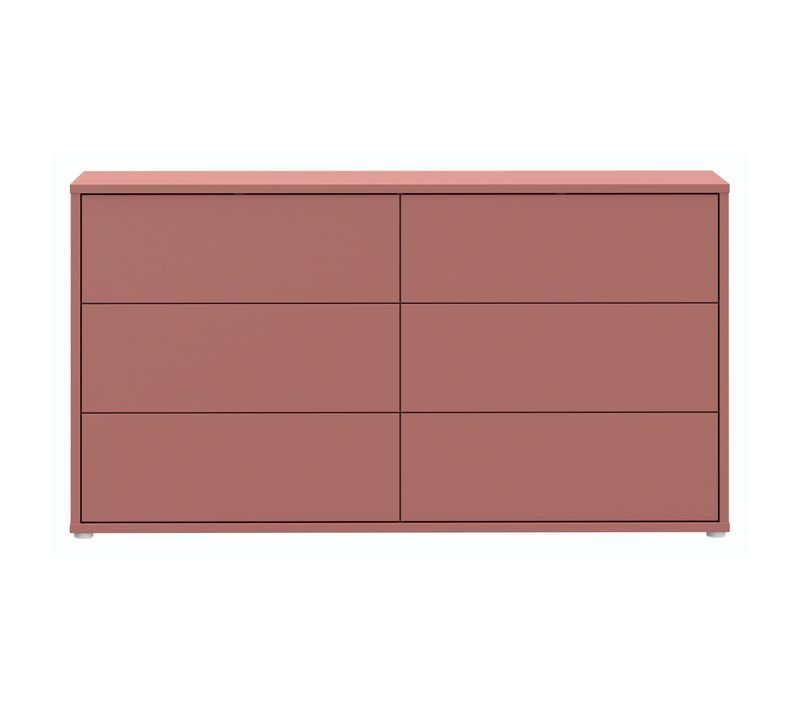 Commode 6 tiroirs CANELLE terracotta