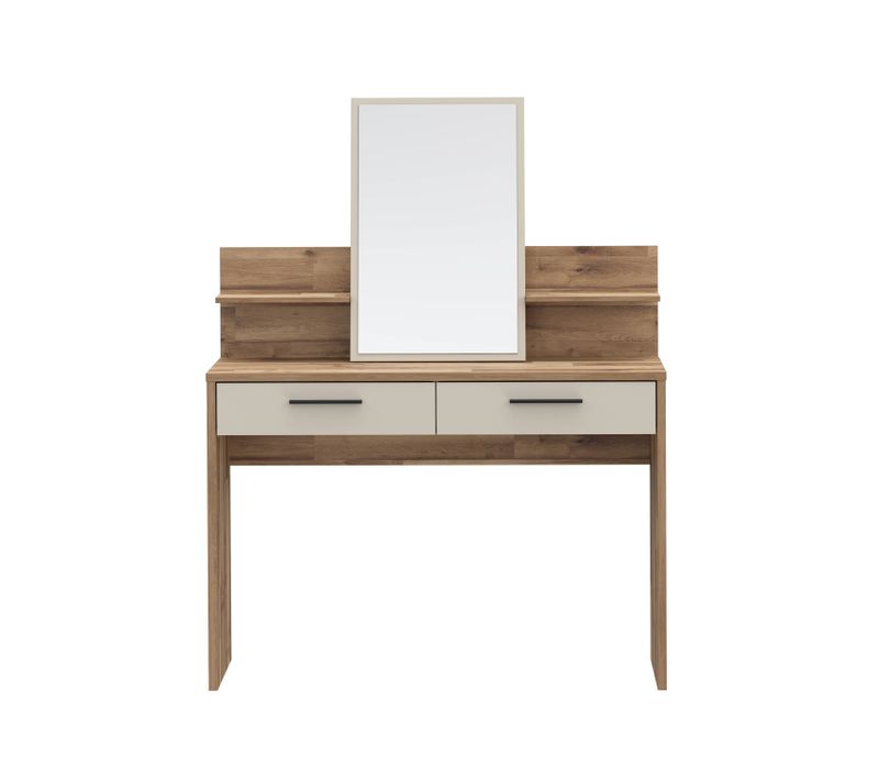 Coiffeuse RICCIANO imitation chêne et grège