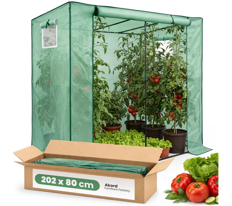 Serre De Jardin Maisonnette Avec Structure En Métal Et Bâche En Pe 2 Fenêtres Verte 202x80x170 Cm