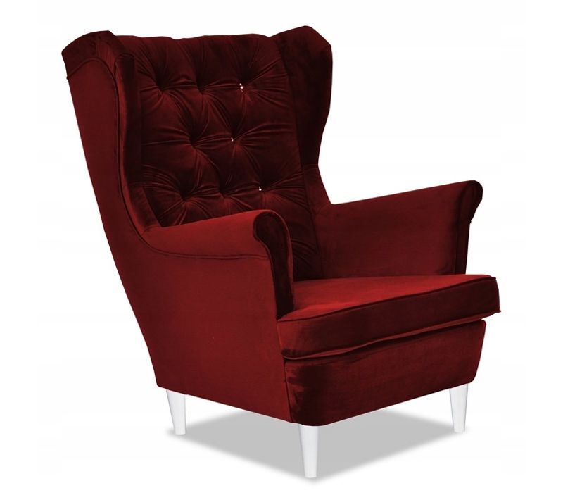 Fauteuil à Oreilles Gaja — Style Scandinave — Orné De 18 Cristaux Swarovski