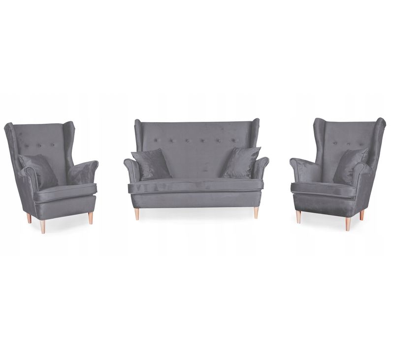 Ensemble De Salon Ari — Canapé Et Fauteuils Scandinaves à Oreilles