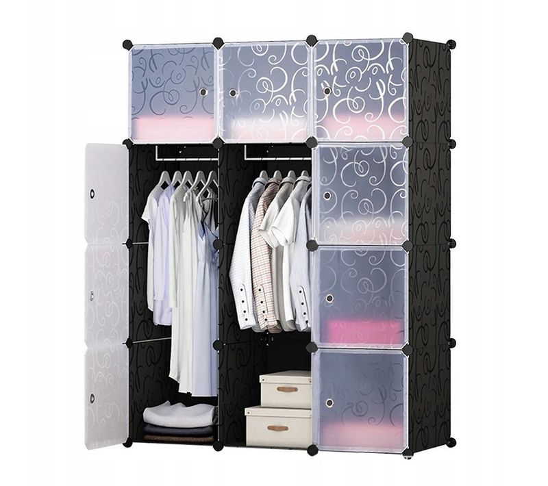 Grande Armoire Modulaire, Étagère, Dressing 12x, Armoire Spacieuse Pour Vêtements Et Jouets