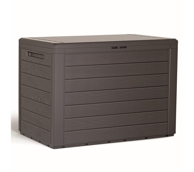 Coffre de jardin 190l Plastique Ocre Foncé Woodebox 78 X 43,3 X 55 Cm