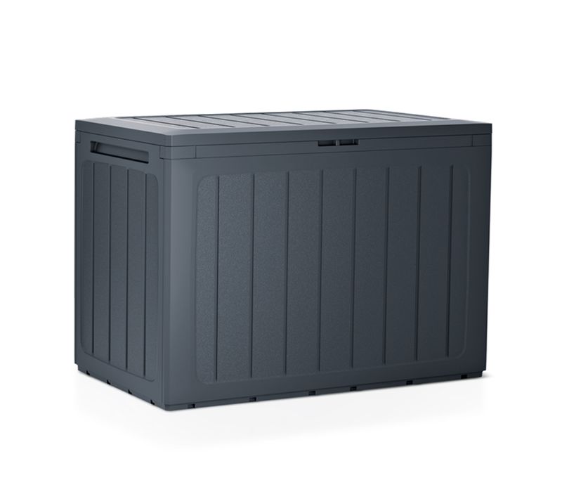 Coffre de Jardin 190l Plastique Anthracite Boardebox 78 X 43,3 X 55 Cm