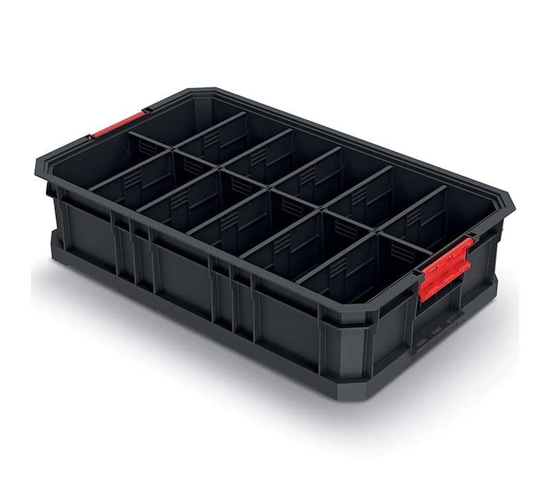 Caisse De Transport Modulable En Plastique Avec Cloisons 520x327x125 Mm