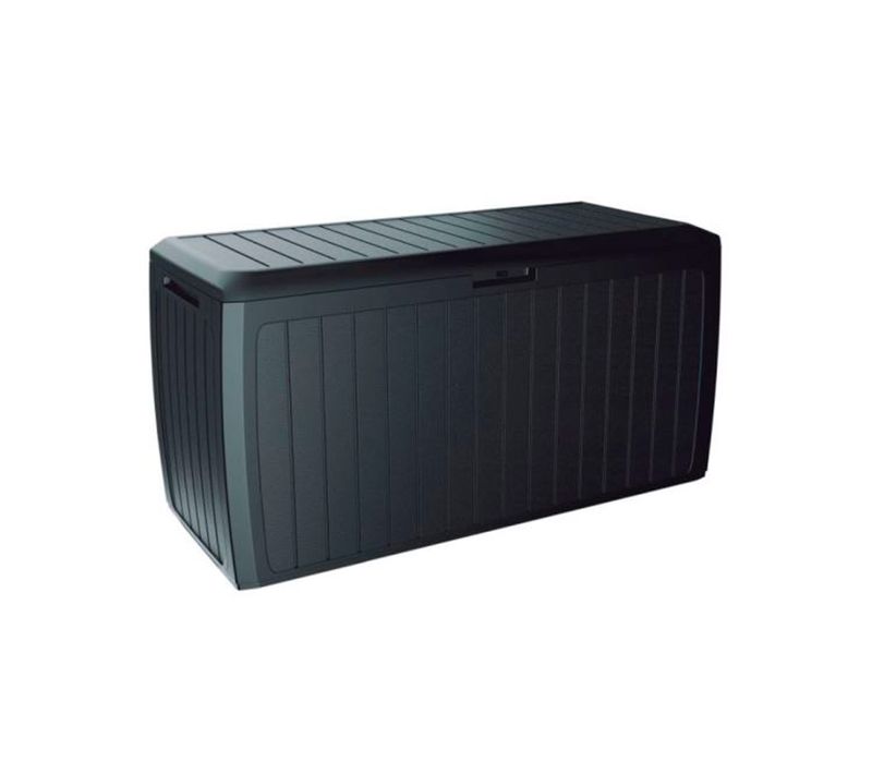 Coffre de Jardin 290l Plastique Anthracite Boxe Board 116,6 X 43,8 X 59,5 Cm