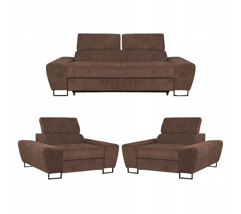 Canapé Convertible - Family - Savio - Marron - Convertible - Réf 9718