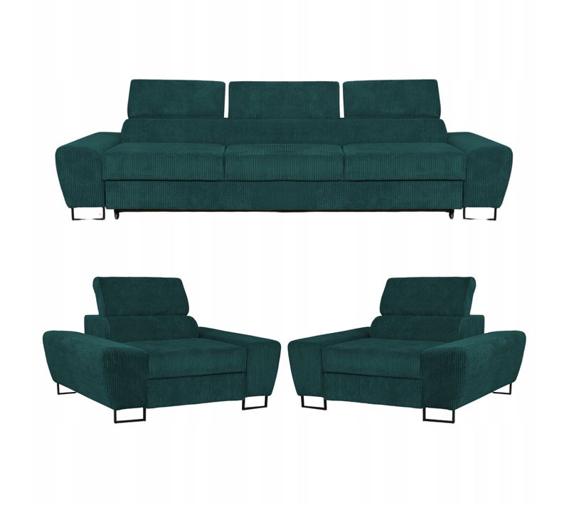 Canapé Convertible - Family - Savio - Vert - Convertible - Réf 9763